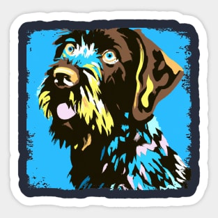 German Wirehaired Pointer Pop Art - Dog Lover Gifts Sticker